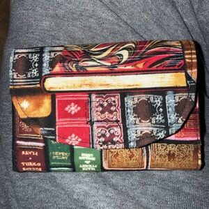 Multicolor Book fabric Women's Wallet